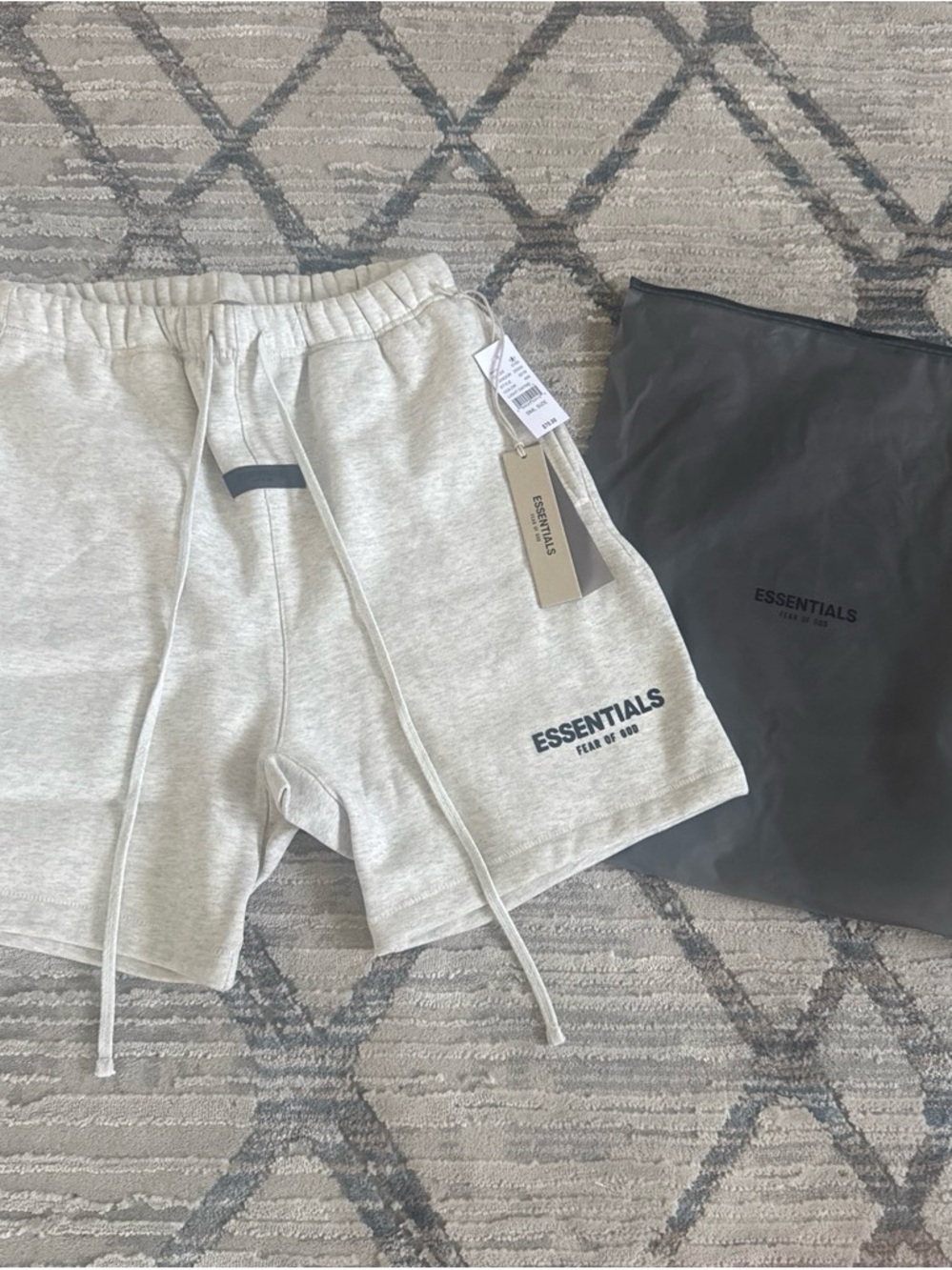 Fear of God Essentials Light Gray Athletic Shorts